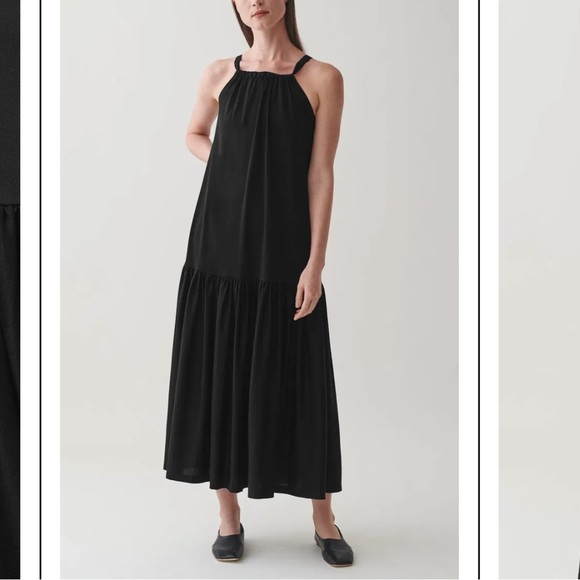 COS Black Sleeveless Tiered Dress - Picture 1 of 8